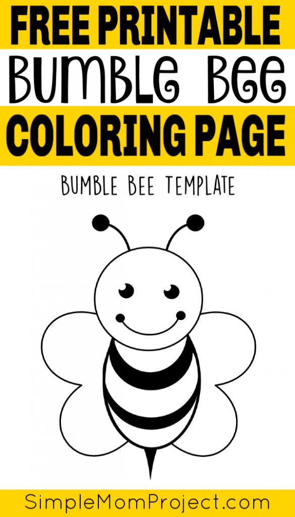 Free printable bee templates bee coloring pages bee template bee printables