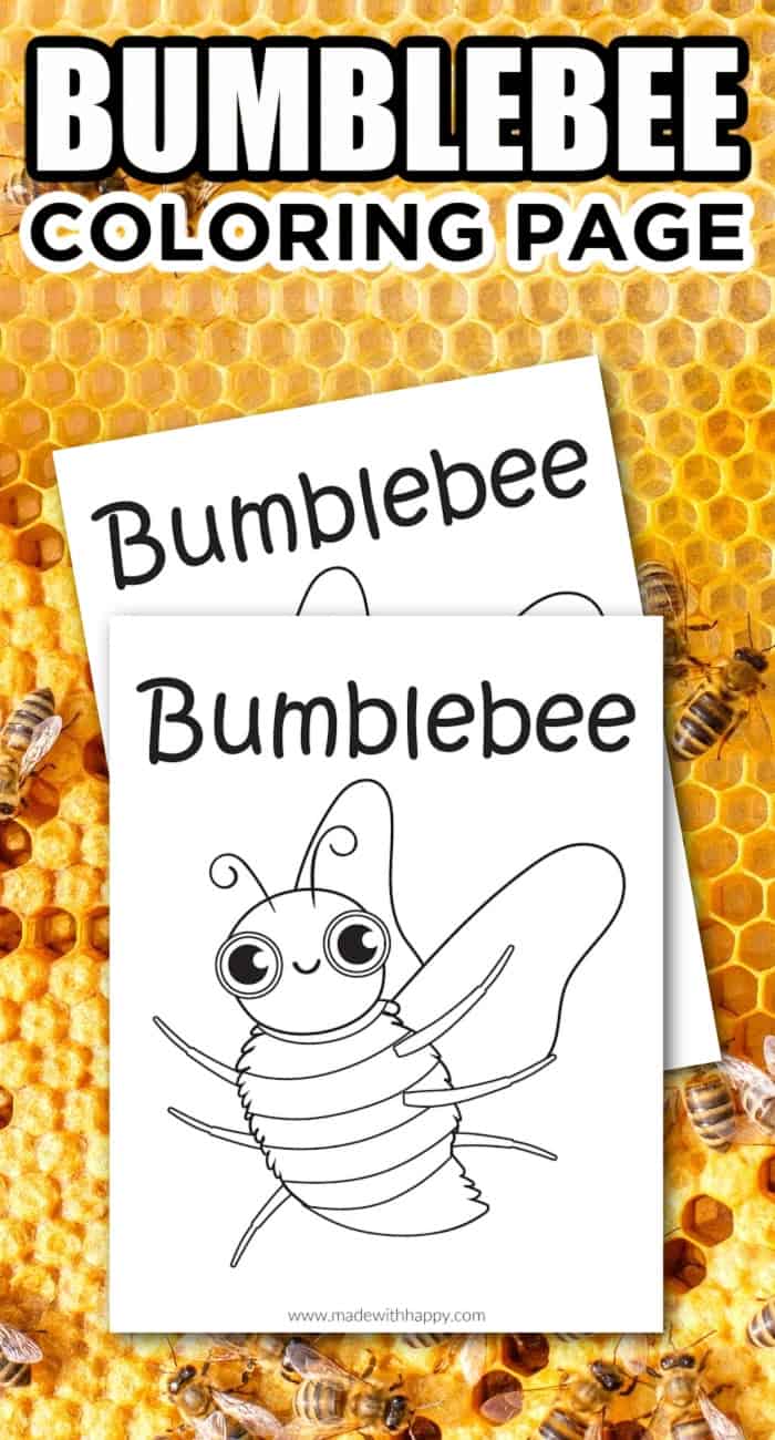 Free printable bumblebee coloring pages