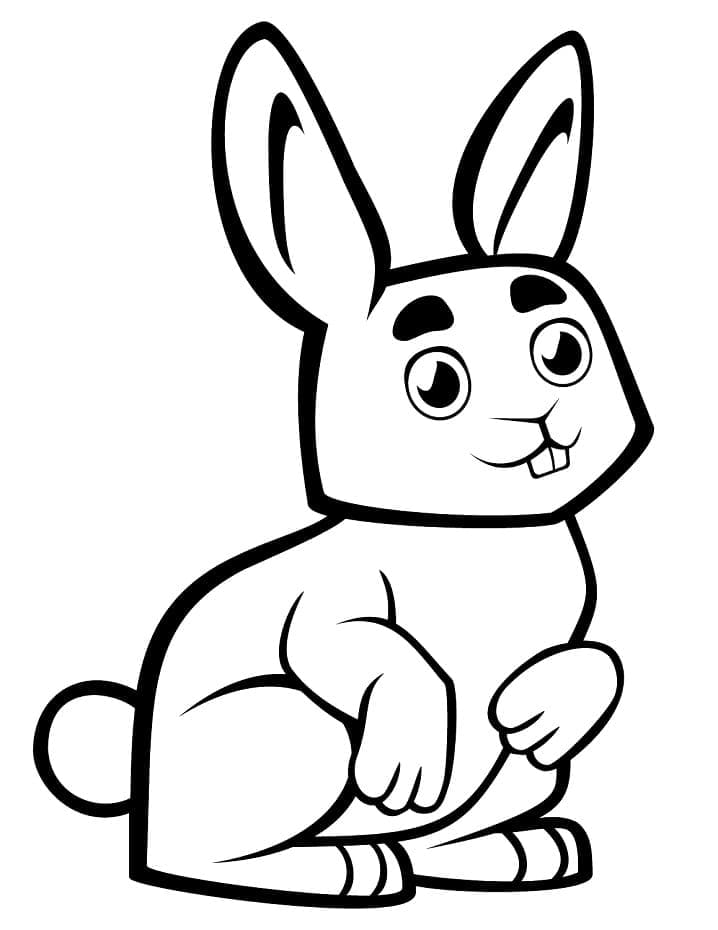 Free printable rabbit coloring page