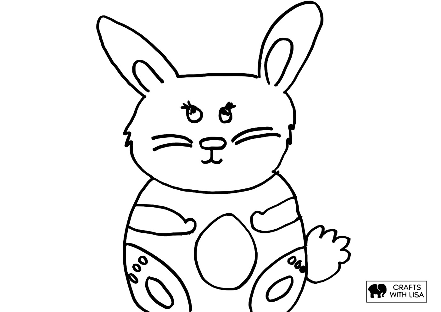Baby rabbit coloring page