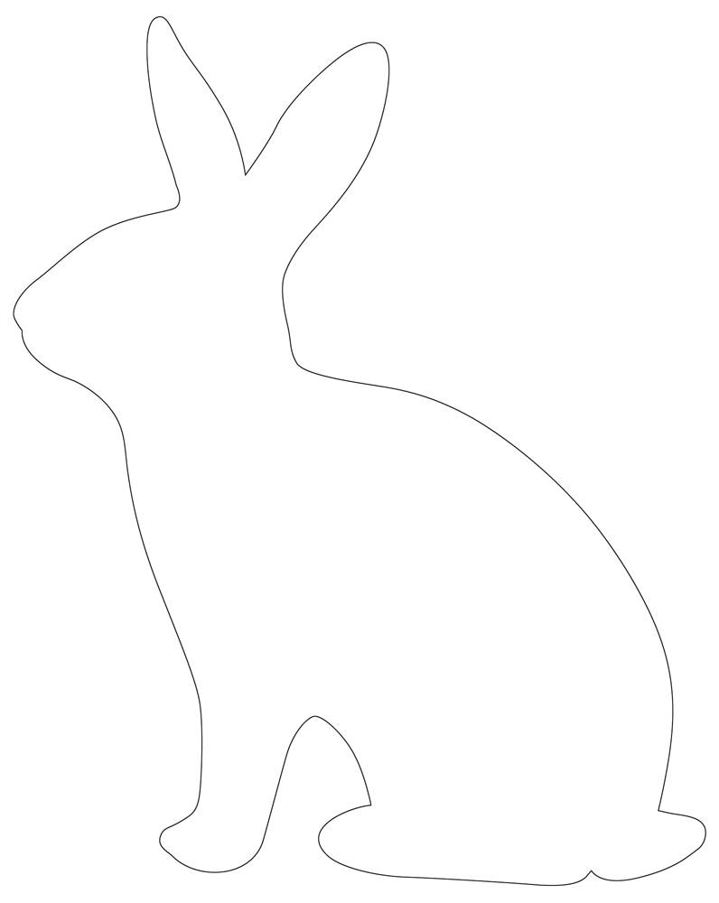 Leaping bunny outline