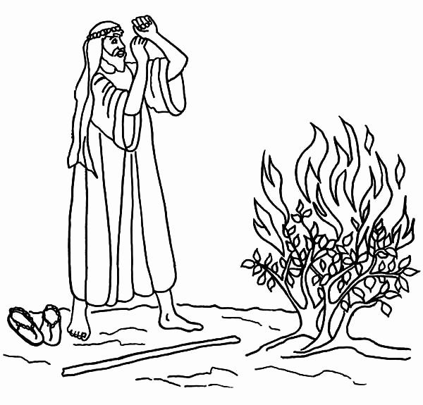 Burning bush coloring page best of burning bush moses coloring pages burning bush disney princess coloring pages