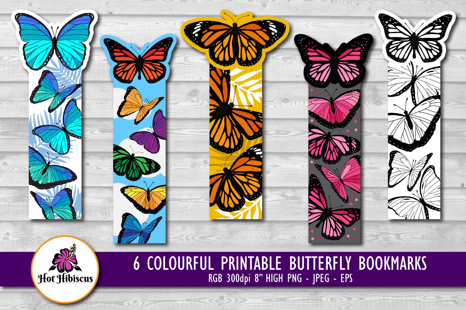 Butterfly bookmark printable bookmarks nature bookmark