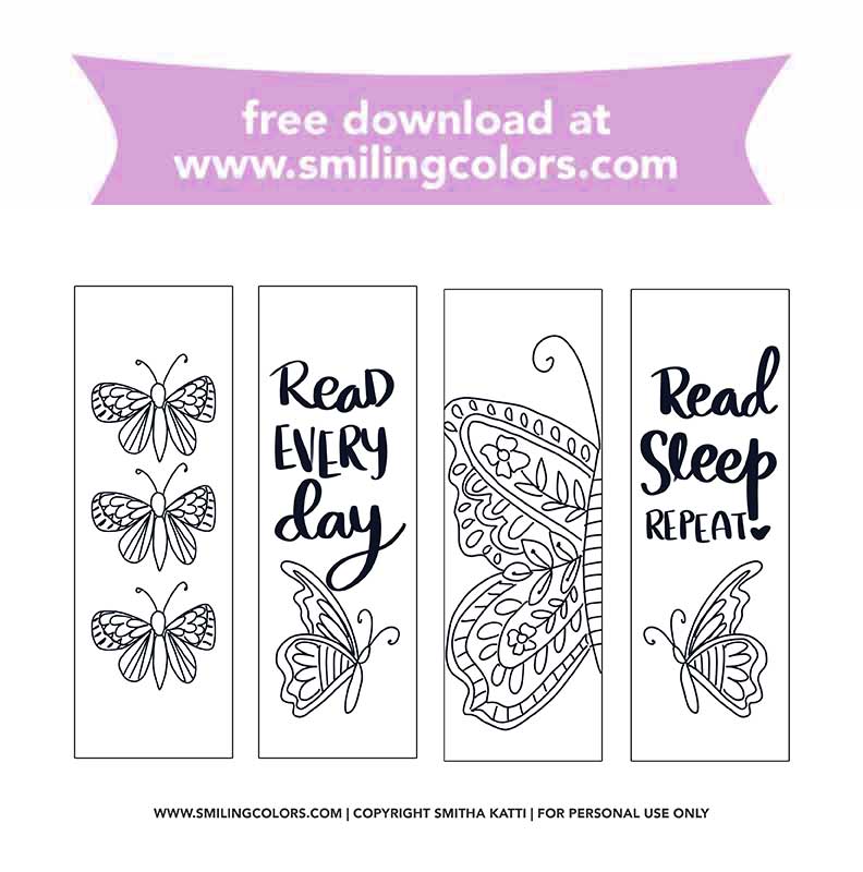 Printable free bookmarks for readers
