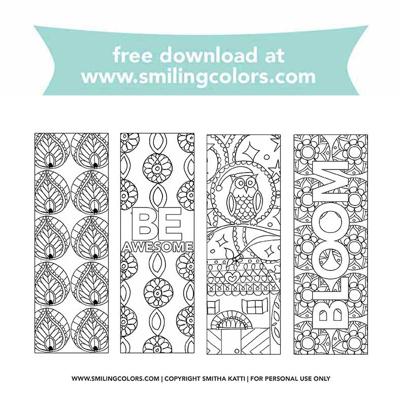Printable free bookmarks for readers