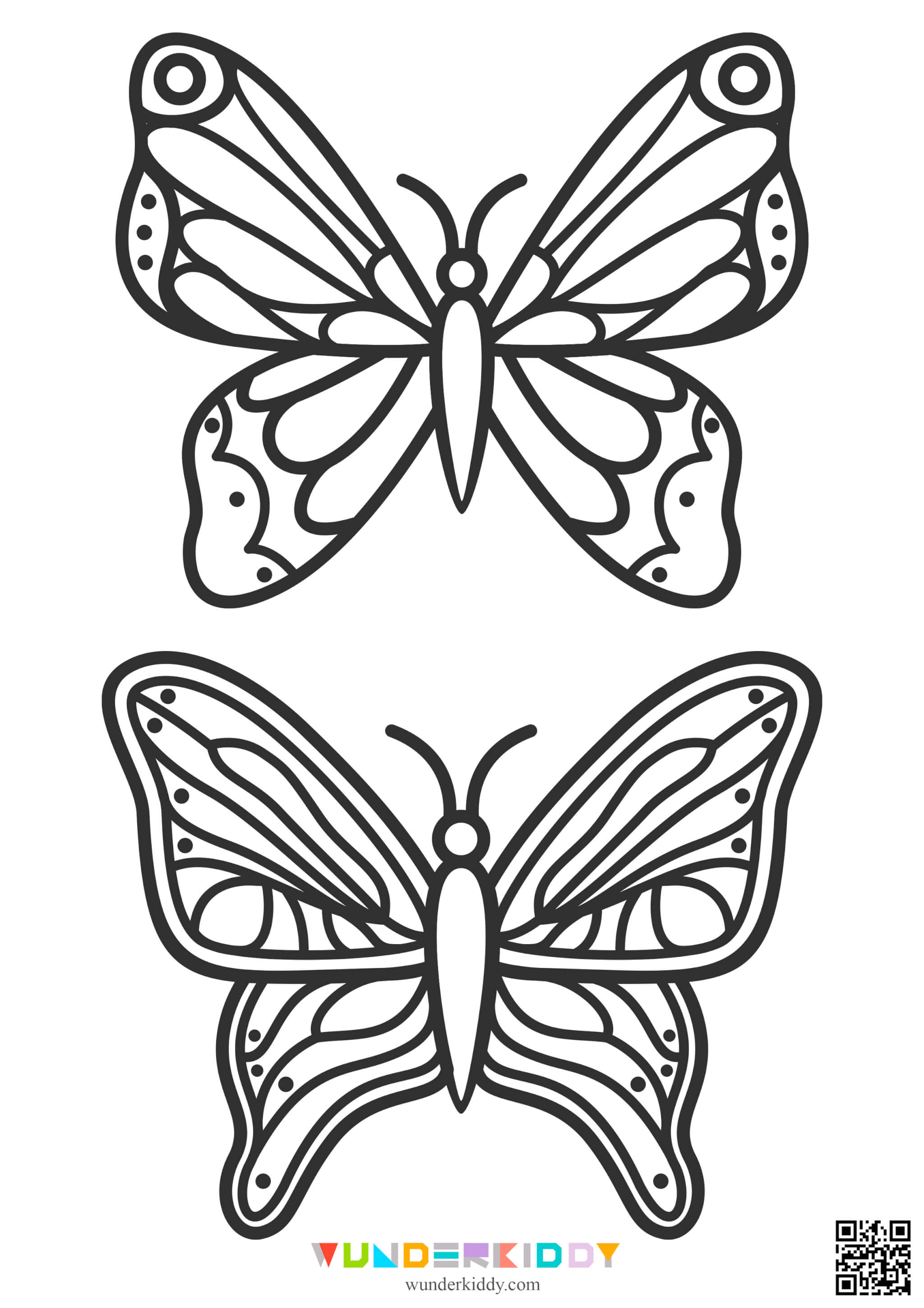 Free printable butterfly coloring book for preschoolers