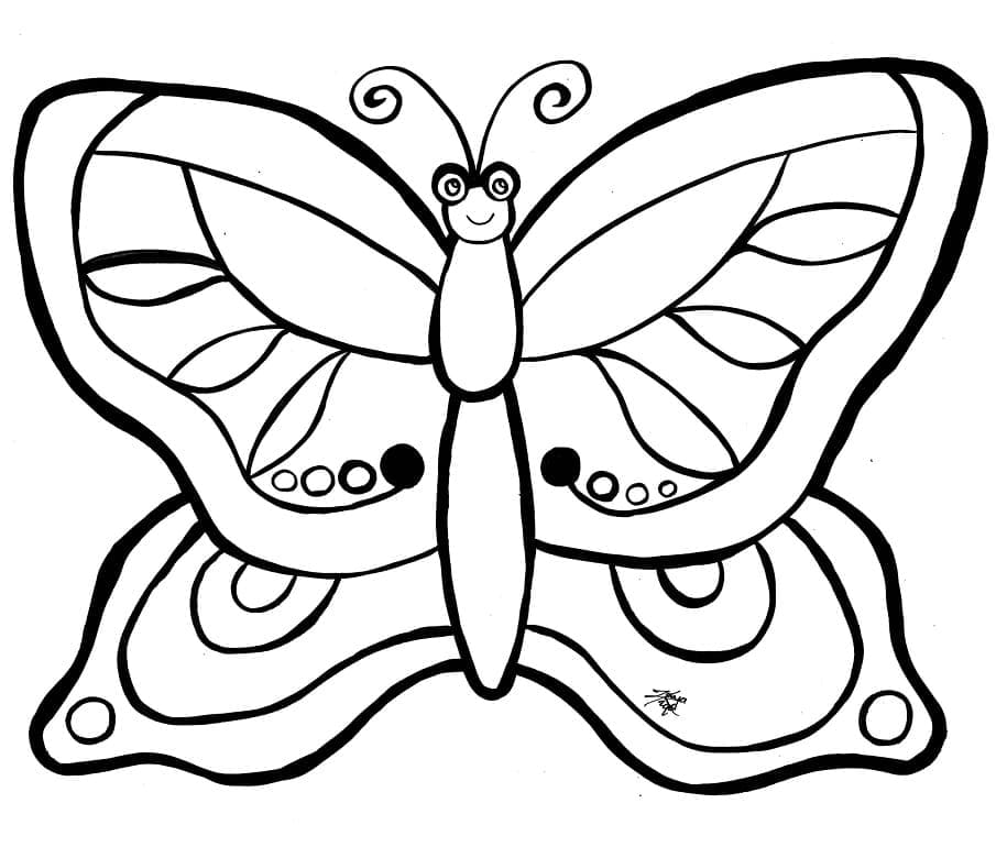 Printable butterfly coloring page