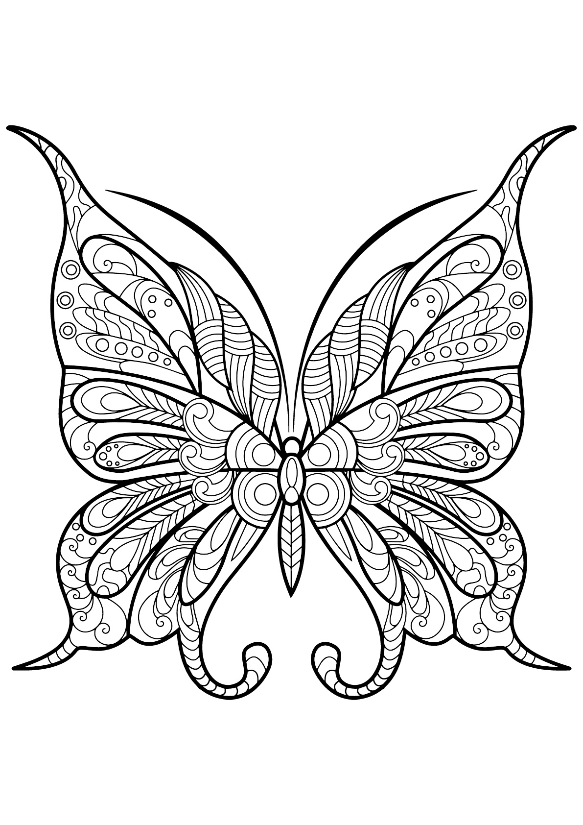 Free printable butterfly coloring pages