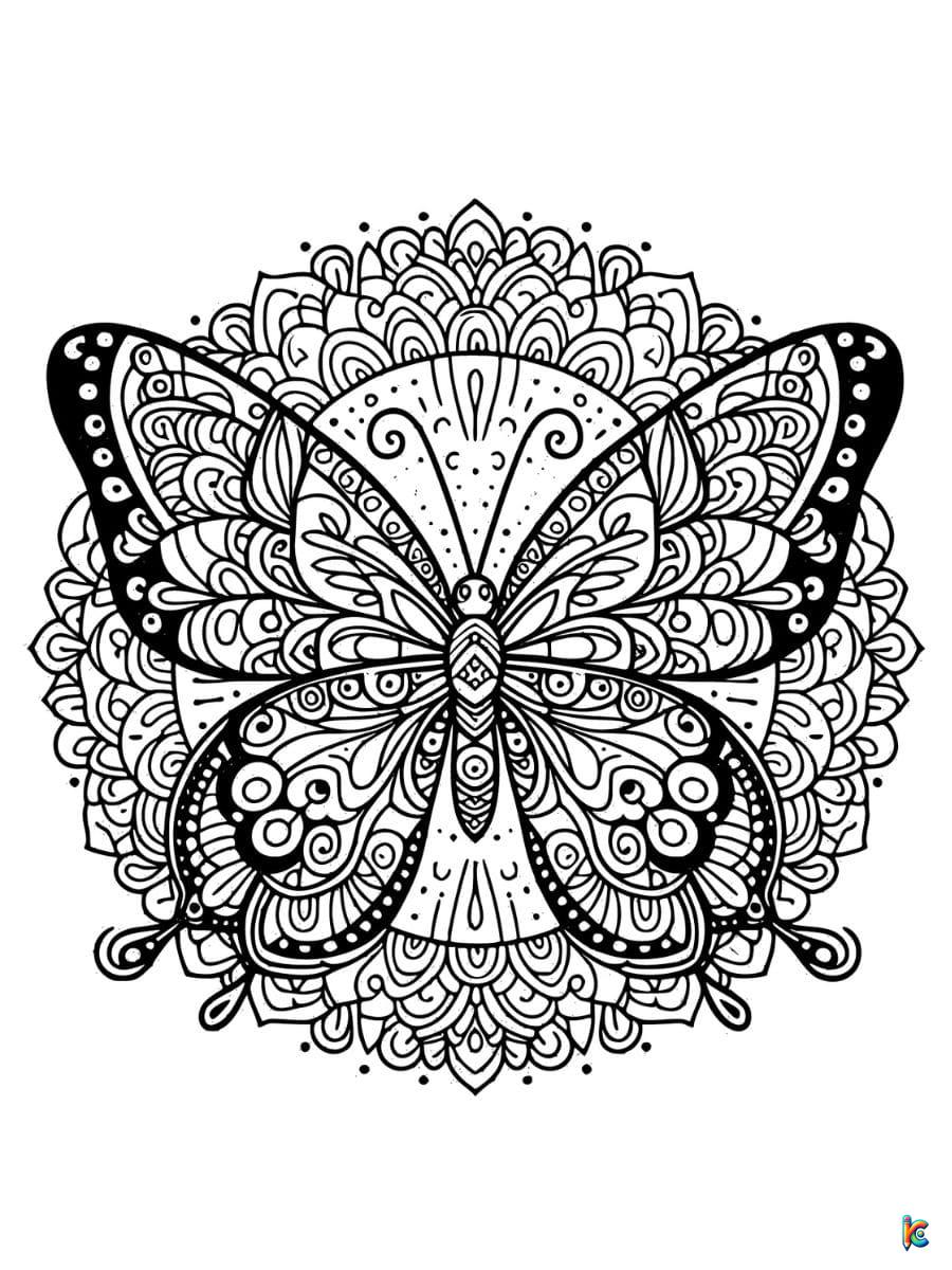 Butterfly coloring pages â