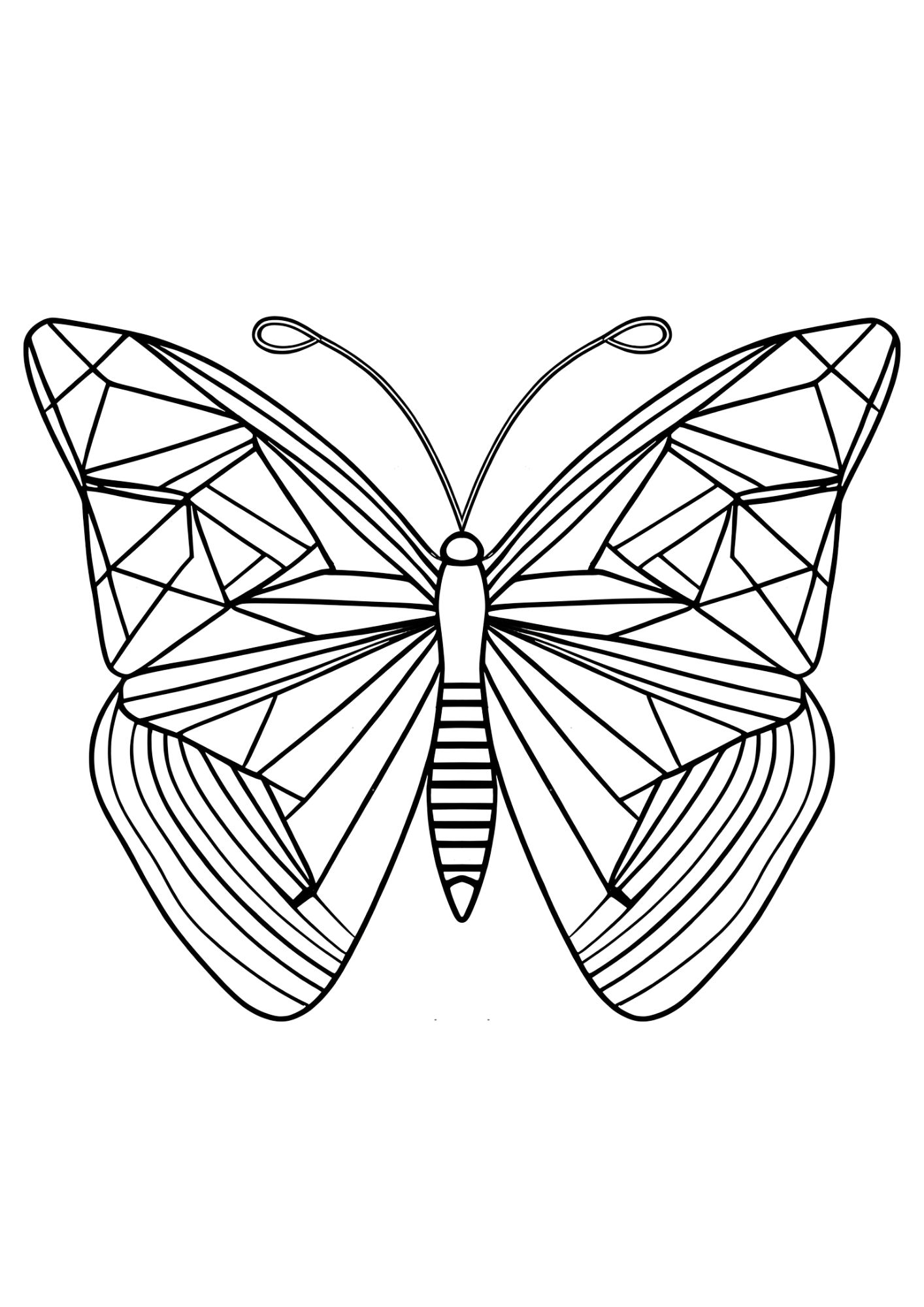 Unique butterfly coloring pages for adults and kids