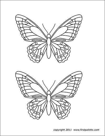 Butterflies free printable templates coloring pages firstpalette butterfly printable butterfly coloring page butterfly printable template
