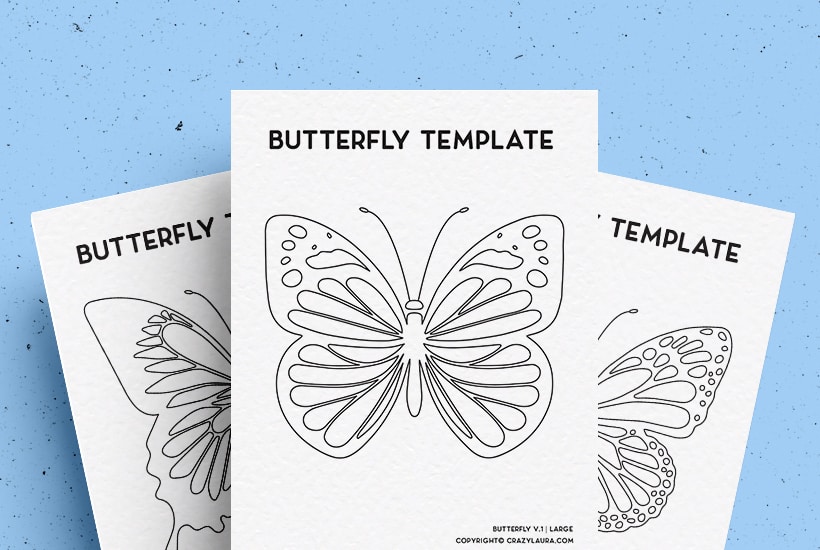 Free butterfly template coloring pages to print