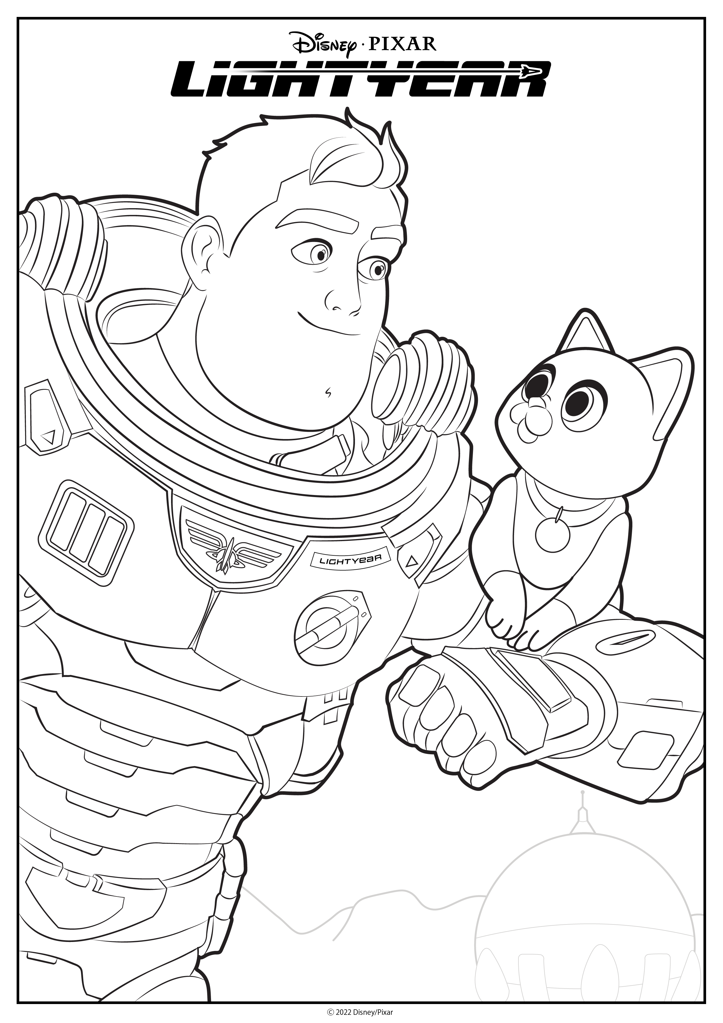 Free printable lightyear coloring pages