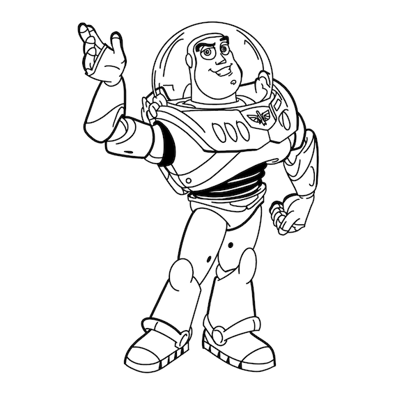 Buzz lightyear toy story digital files svgpngpdfjpeg kids coloring pages