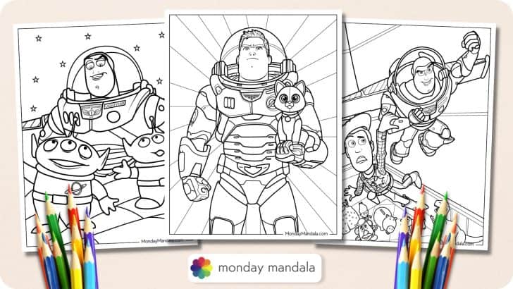 Buzz lightyear coloring pages free pdf printables