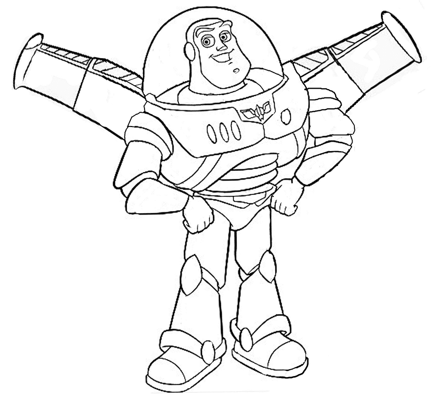 Buzz lightyear with wings worksheet