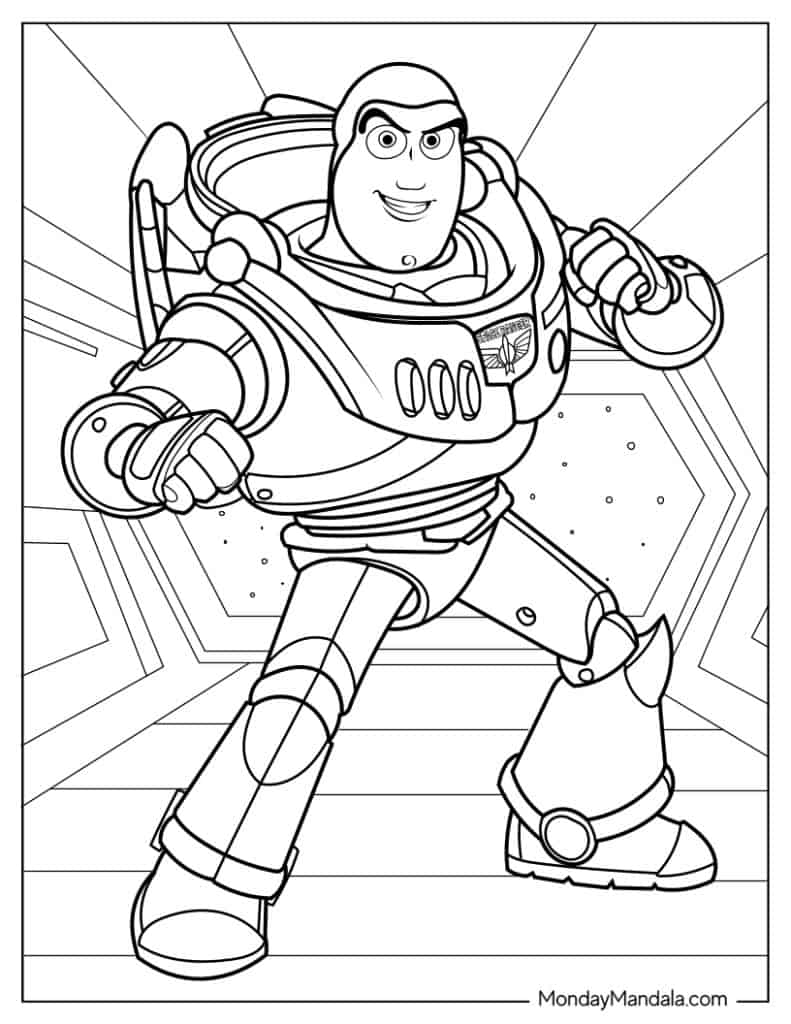Buzz lightyear coloring pages free pdf printables