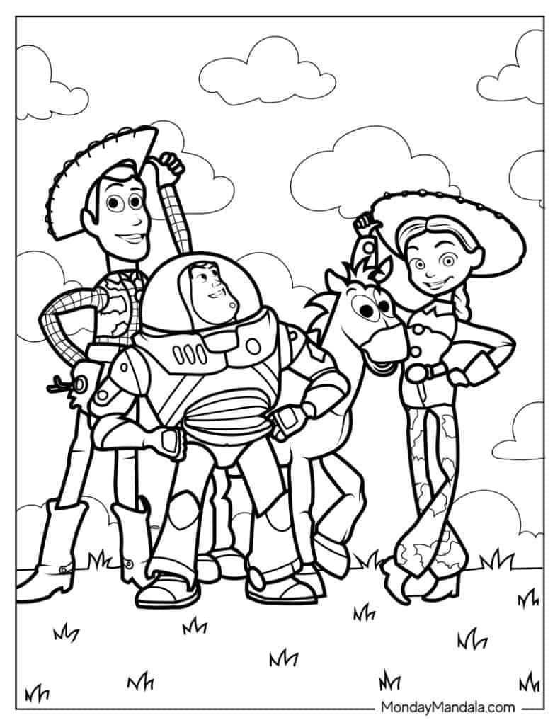 Buzz lightyear coloring pages free pdf printables