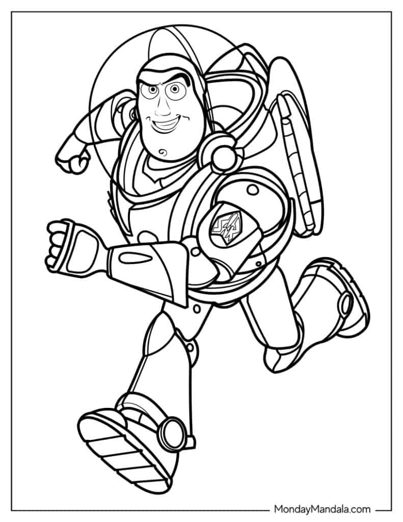 Buzz lightyear coloring pages free pdf printables