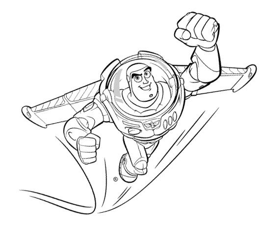 Buzz lightyear flying coloring page toy story coloring pages disney tattoos buzz lightyear