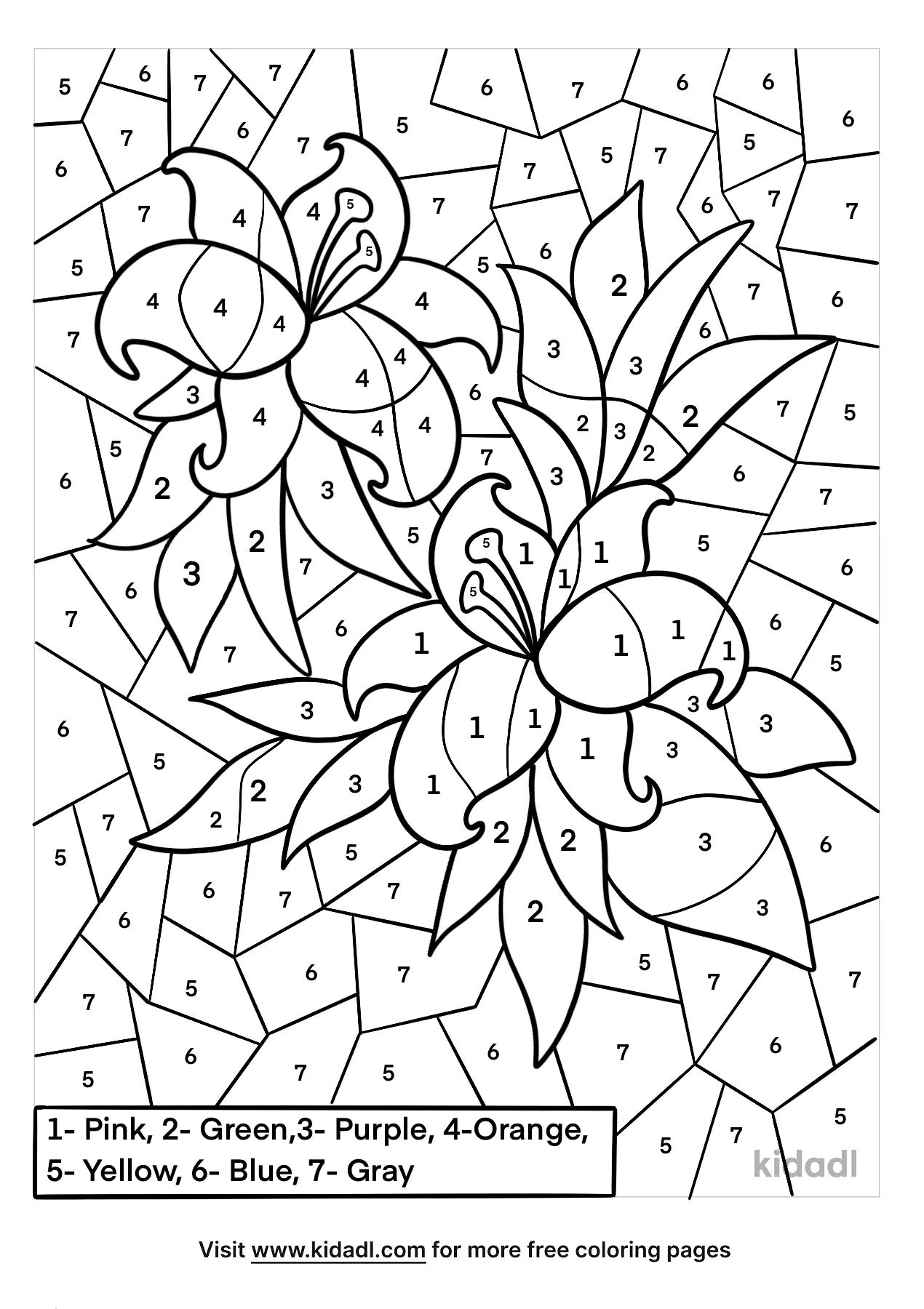Free difficult color by numbers coloring page coloring page printables