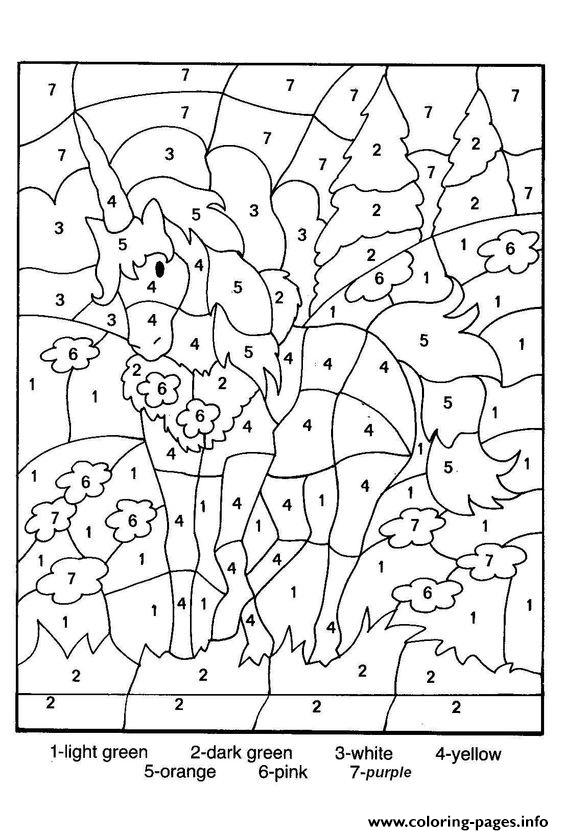 Color by number for adults hard coloring page printable