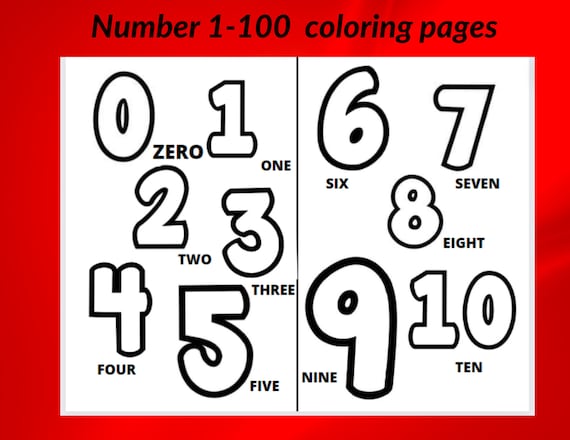 Number coloring pages