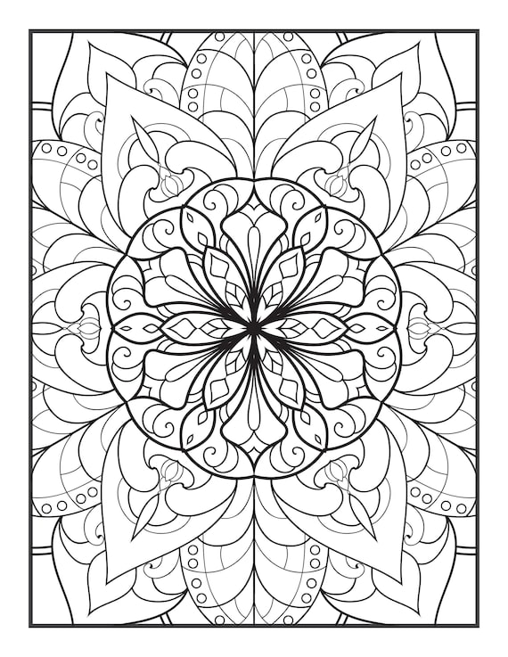 Printable coloring pages for teens and adults digital download