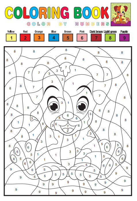Color by number for adult activity book made by teachers