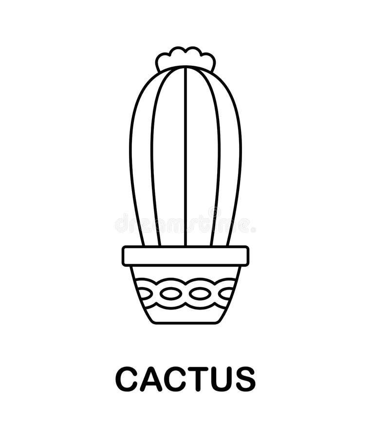 Cactus coloring page stock illustrations â cactus coloring page stock illustrations vectors clipart