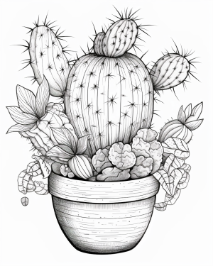 Cactus printable pages