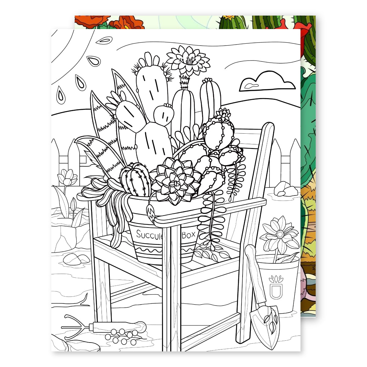 Free printable coloring page succulents art succulents gift ideas