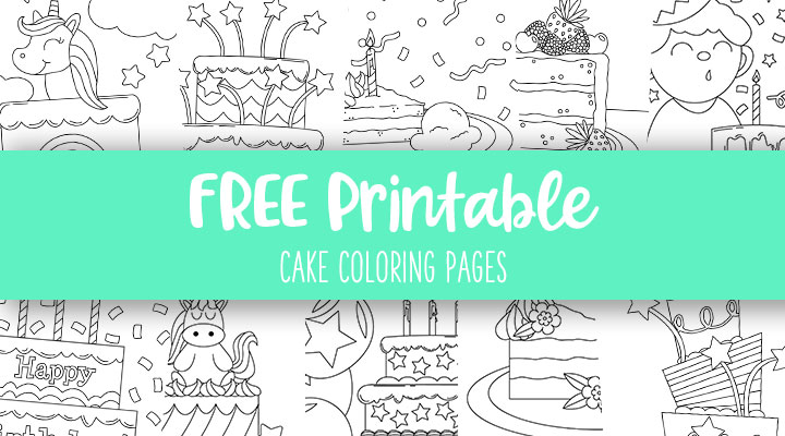 Cake coloring pages