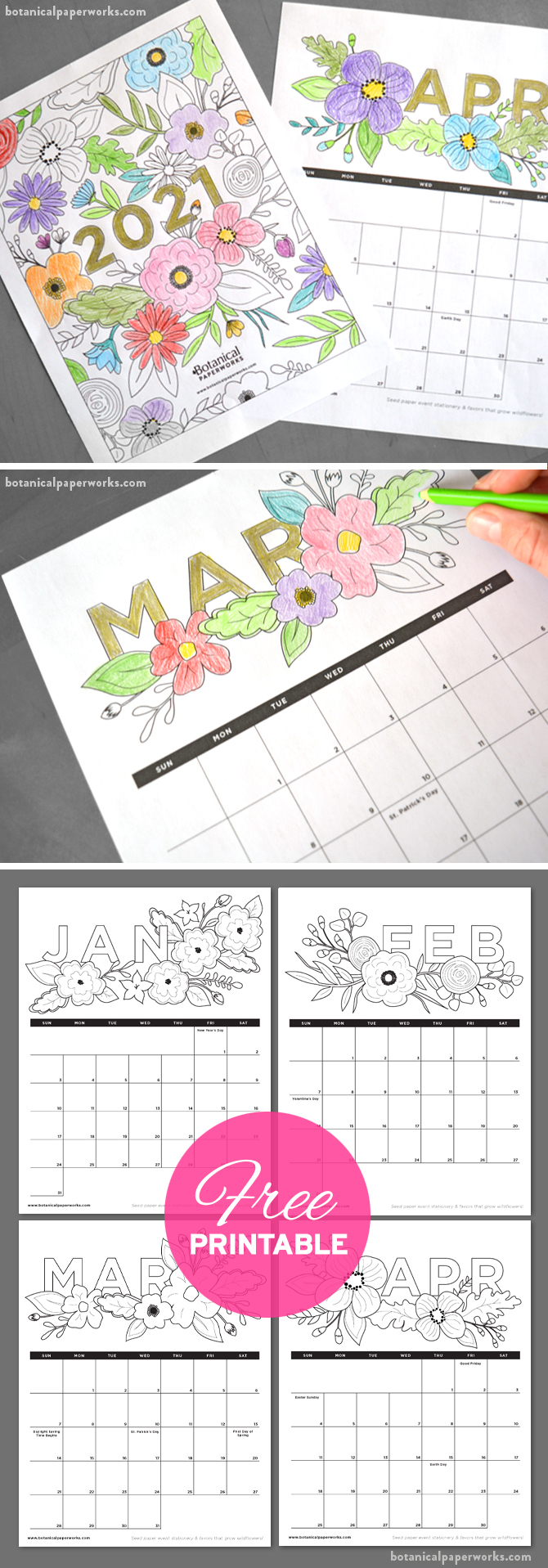 Free printable calendars