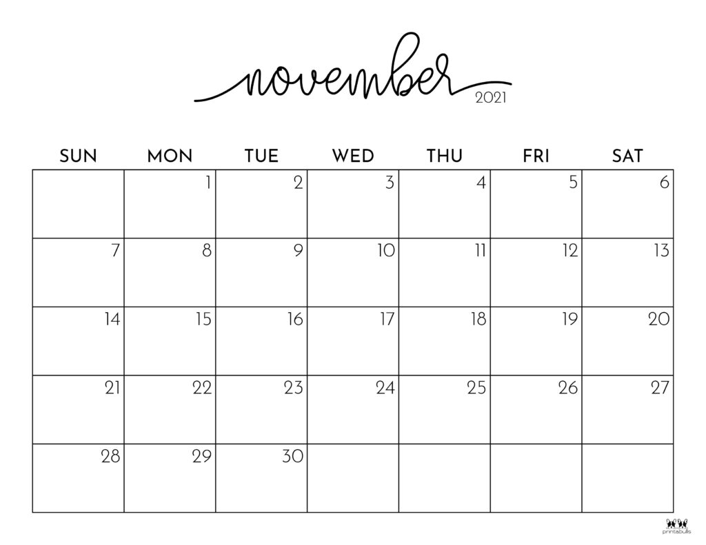 November calendars