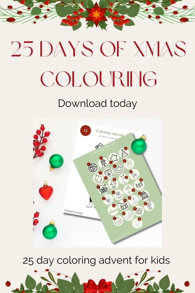 Coloring pages advent calendar
