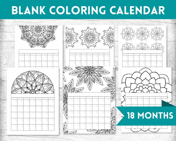Printable coloring calendar blank calendar calendar month calendar coloring agenda mandala coloring pages