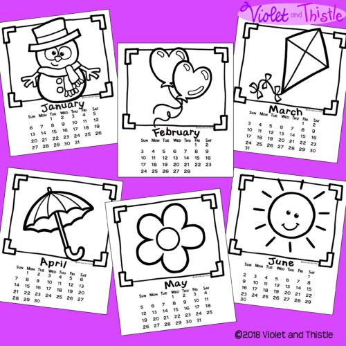 And coloring calendar printable to color parent christmas gift for parent kids made by teachers