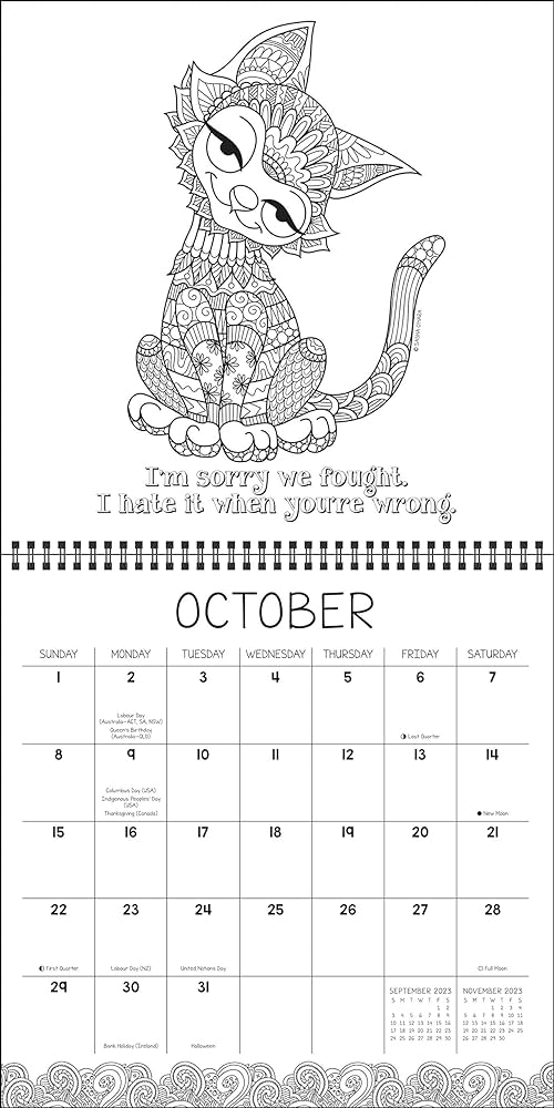 Calm the fck down coloring wall calendar irreverent adult coloring ohara sasha books