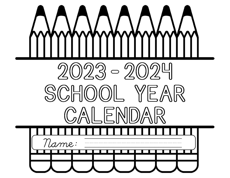 Free printable traceable monthly school calendars