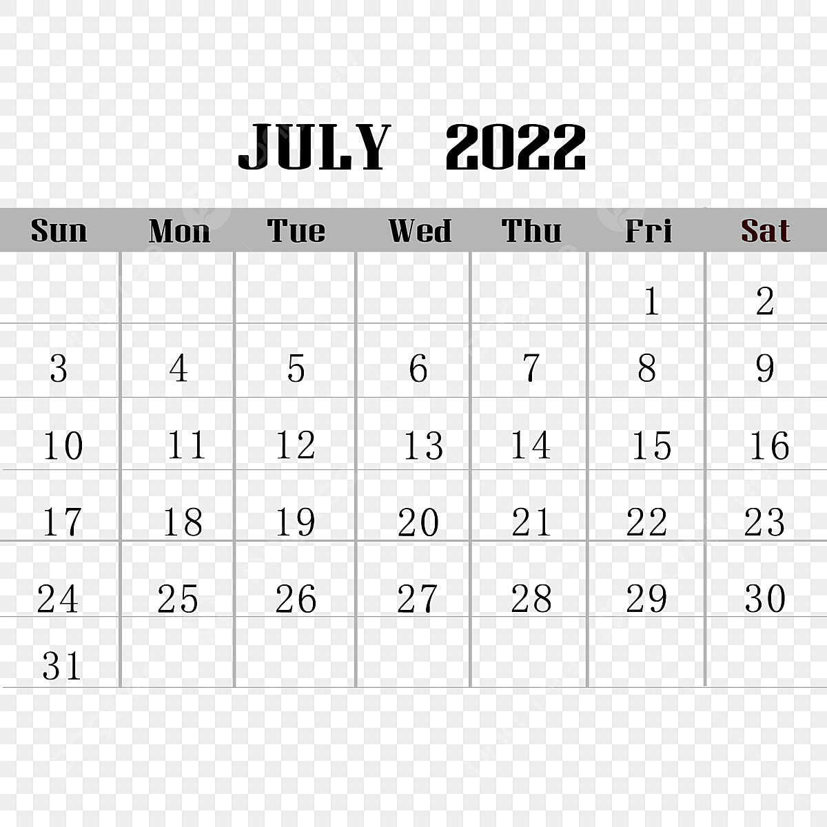 July calendar png picture july gray calendar july grey png image for free download