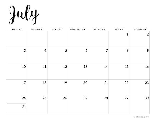 July calendar printable our monthly calendar printable will help you sâ printable calendar july free printable calendar templates calendar printables