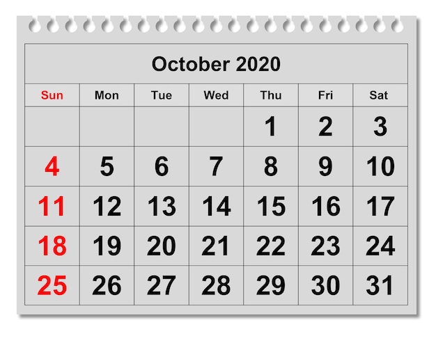 Premium photo one page of the annual monthly calendar