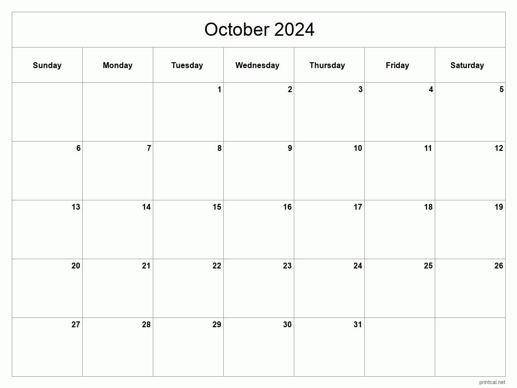 Printable october calendar free printable calendars