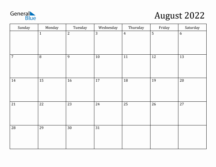 August monthly calendar pdf word excel