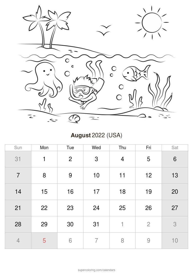 August calendar