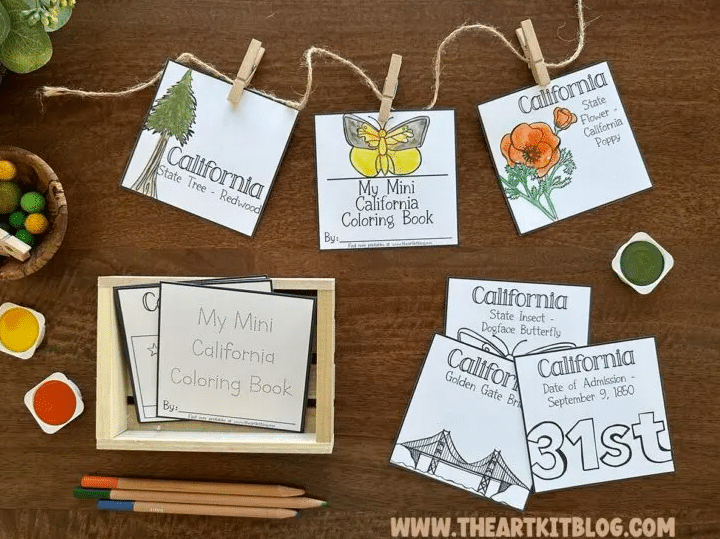 California coloring pages free homeschool deals