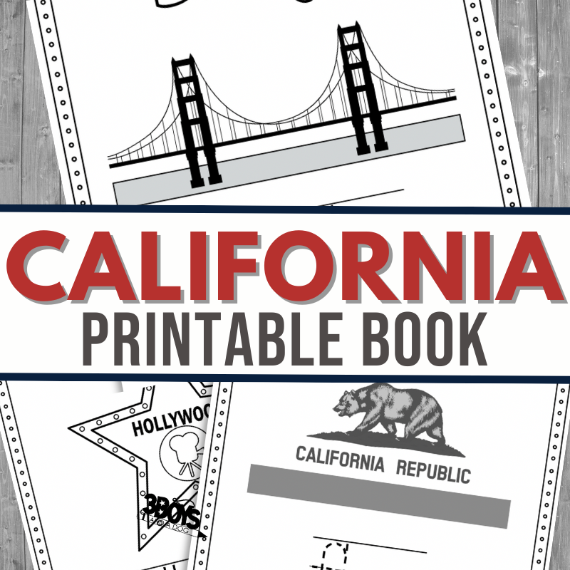 California coloring and writing book