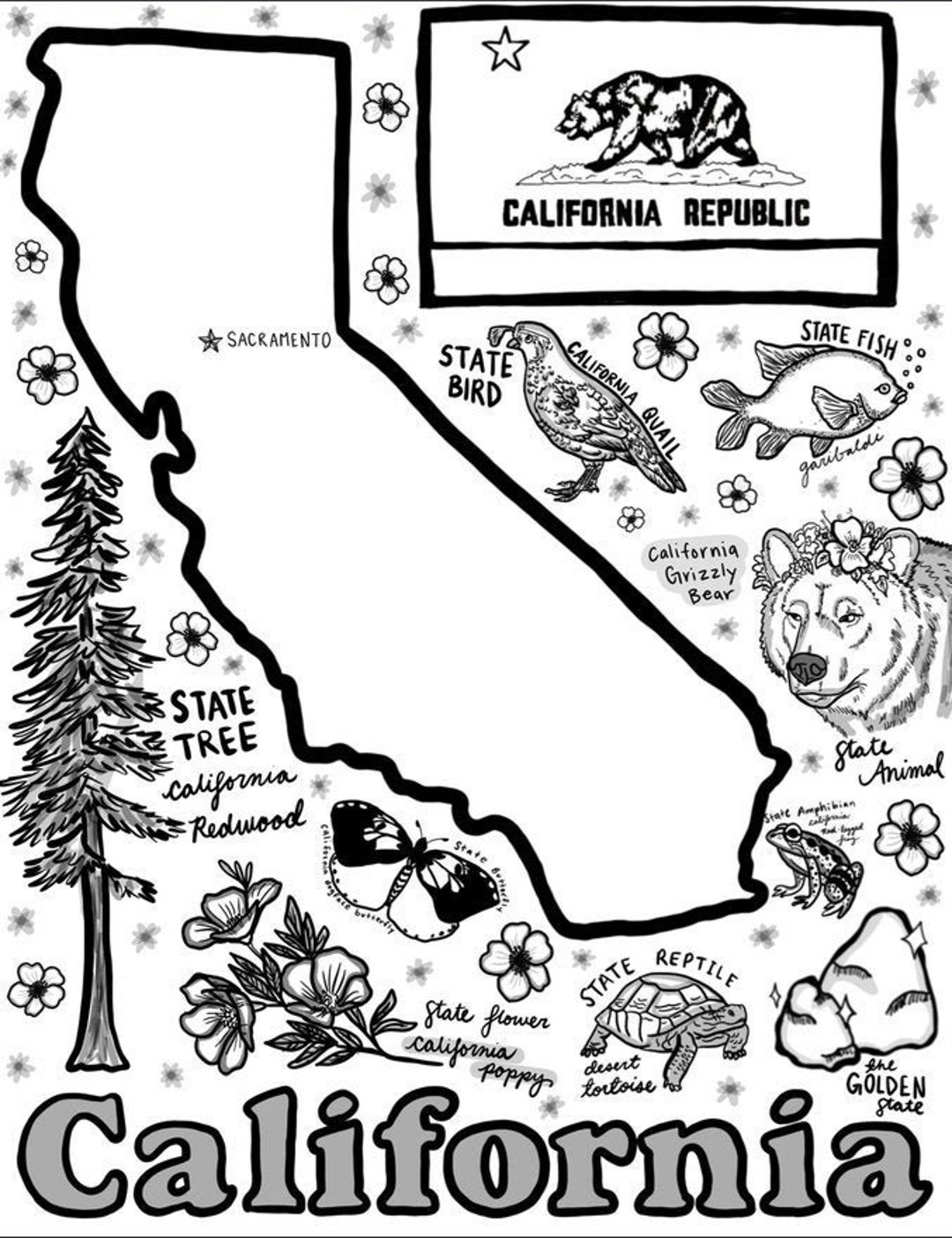 California coloring page