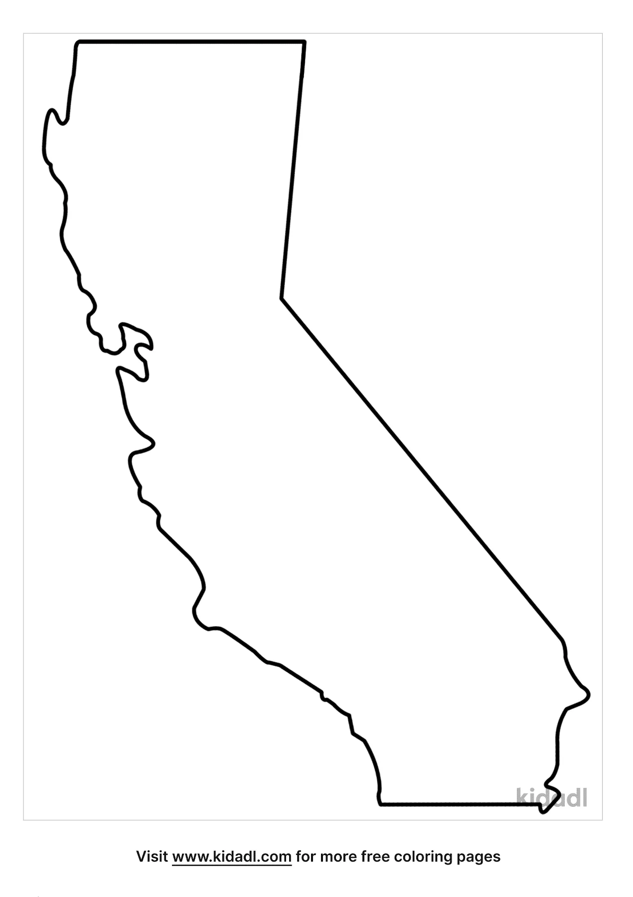 Free california map coloring page coloring page printables
